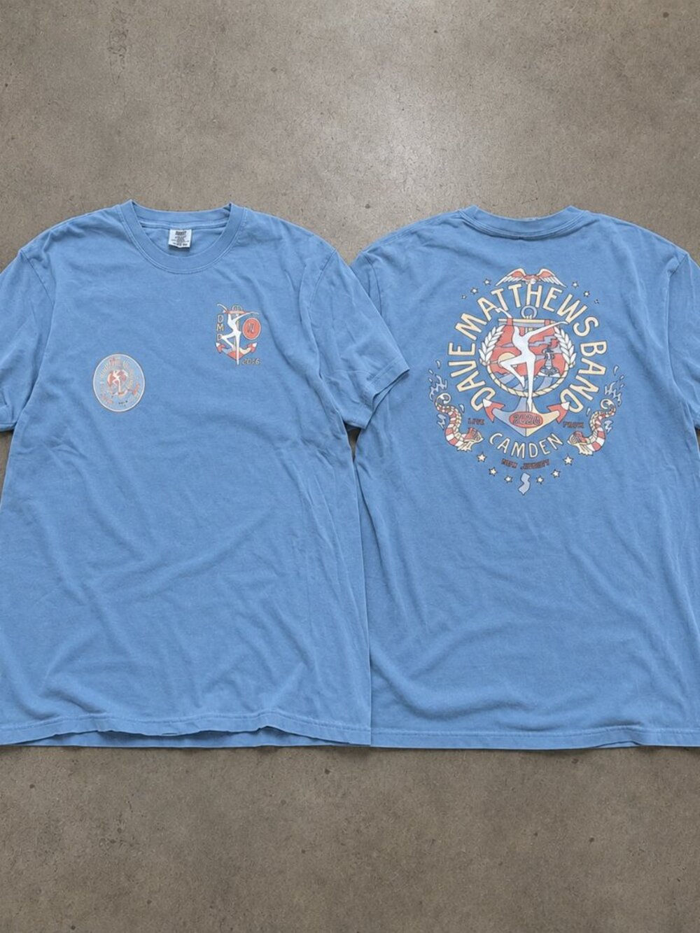 Dave Matthews Band Camden NJ July 11 2026 Double Sided Event T-Shirt